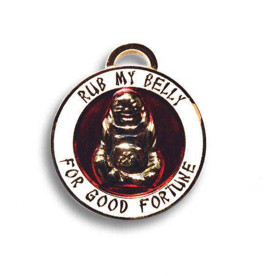 Lucky Buddha Gold Pet Charm / Pet ID tag