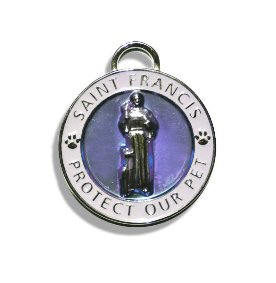 Pet Charm Small Saint Francis of Assisi Purple
