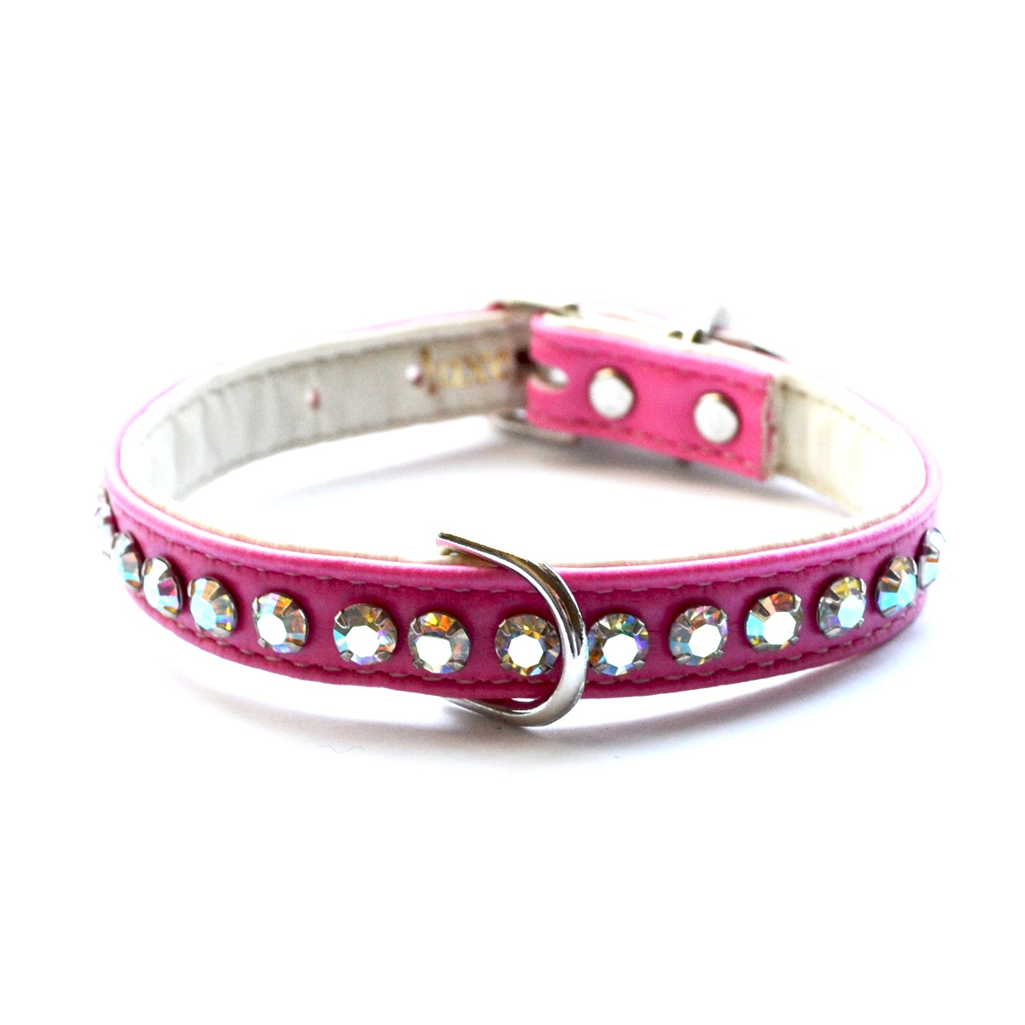 Vegan Ashley Hot Pink Dog Collar