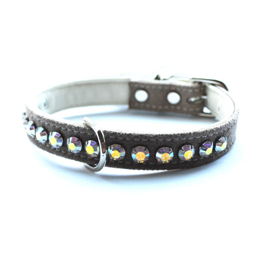 Vegan Ashley Ultrasuede Camel Dog Collar