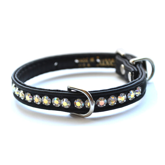 Vegan Jackie O Dog Collar Black