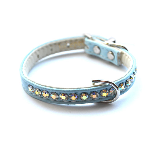 Jackie O Dog Collar Light Blue