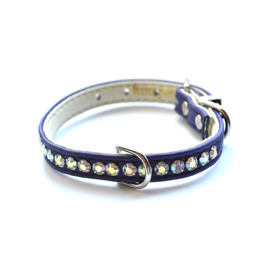 Vegan Jackie O Dog Collar Purple