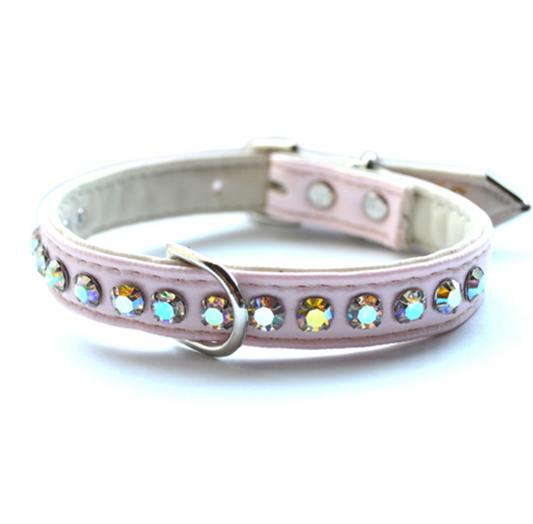 Vegan Ashley Pink Dog Collar