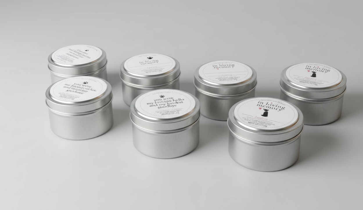 In loving memory pet memorial candles