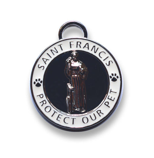 Pet Charm Small Saint Francis of Assisi, White