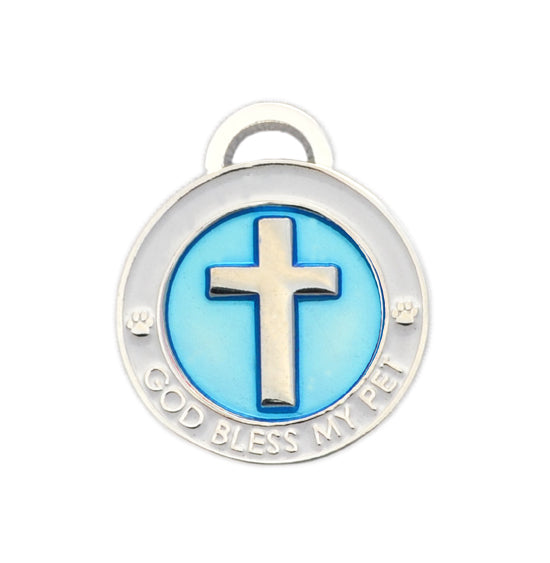 Cross Charm Blue
