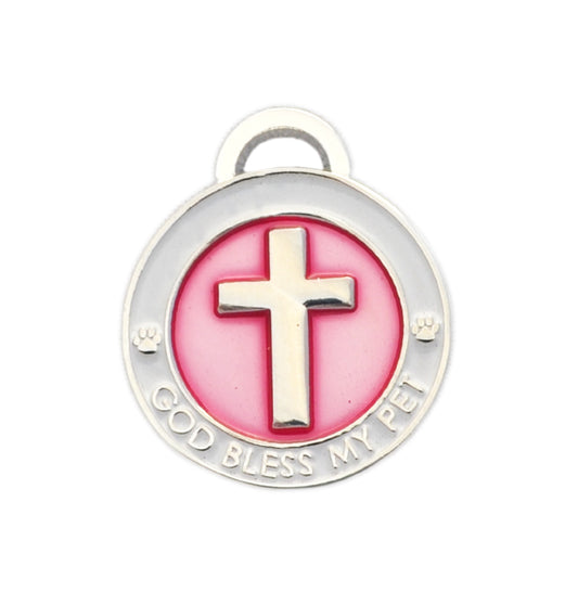 Pet Charm Small Cross, Pink