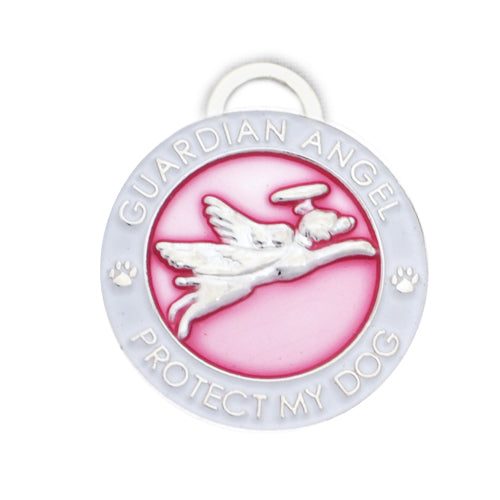 Pet Charm Guardian Angel Dog, Pink